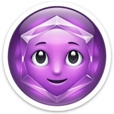 Cristal púrpura sticker