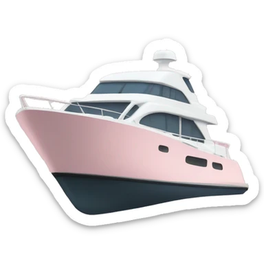 light pink half yacht sticker