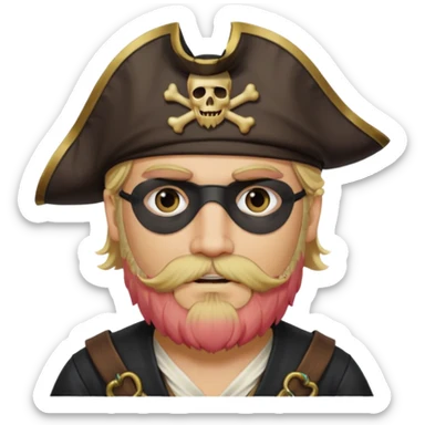 pirate blonde bearded man sticker