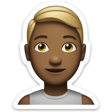 emoji of a gender neutral person with rainbow skin color sticker