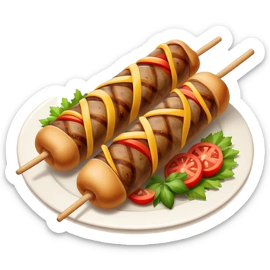 kebab emoji in telegram style sticker