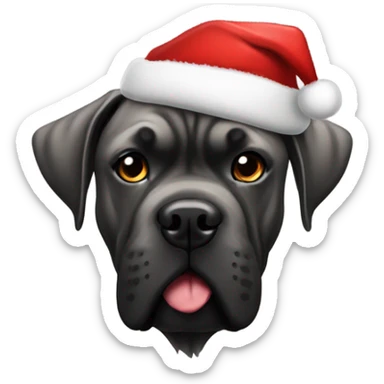 Cane corso with santa hat sticker