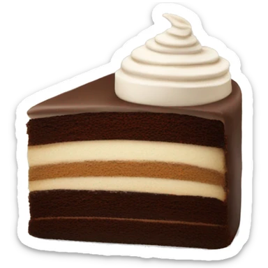 Cappuccino and part of chocolate cake  sticker