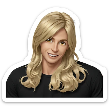 smiling blonde boy portrait sticker