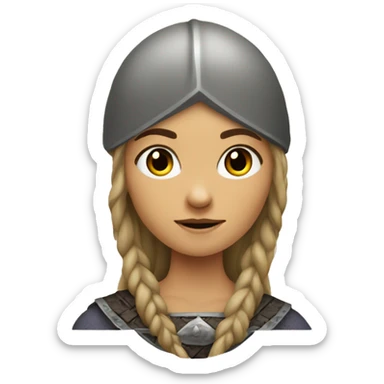 blackhear caucasian viking girl sticker