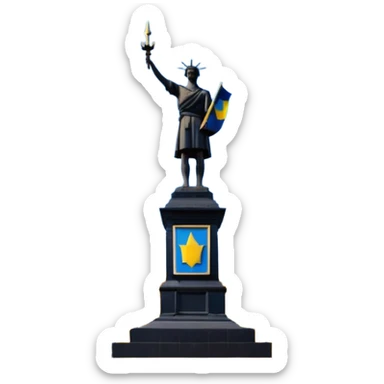 The Statue of Independence on Main Square in Ukraine sticker