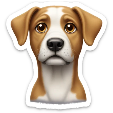 realistic dog gazing forward sticker