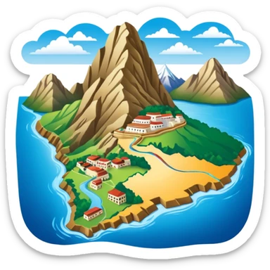 Peru map sticker