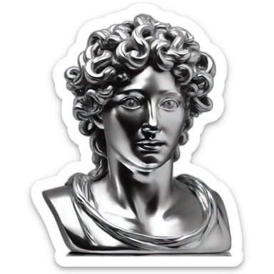 rome-antic-statue medusa chrome sticker