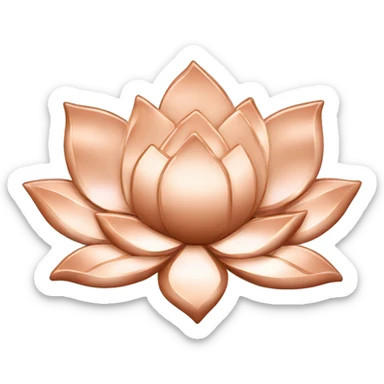 Rose gold lotus flower sticker
