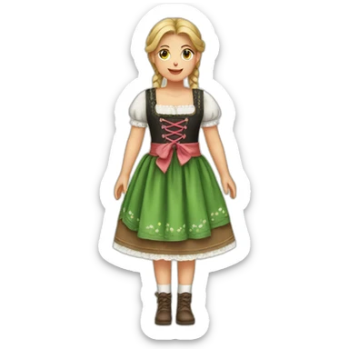 girl in Dirndl sticker