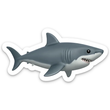 Shark with teeth sticker