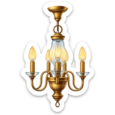 light bulb on a chandelier sticker