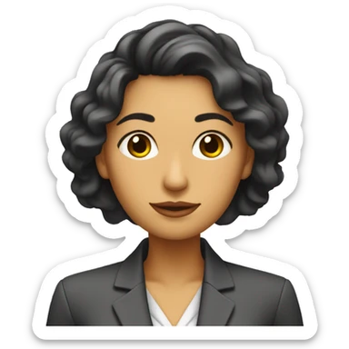 sol mujer enojada en el trabajo sticker