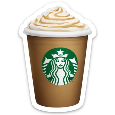 Realistic Starbucks coffee sticker
