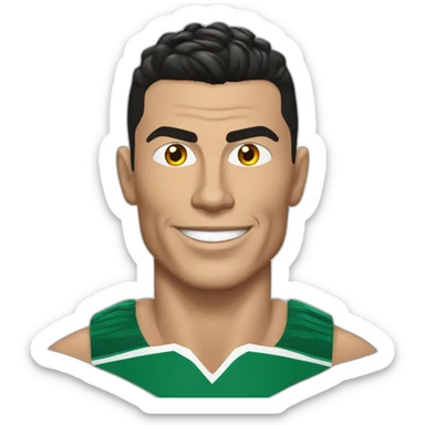 Cristiano Ronaldo dans l équipe de l albanie sticker