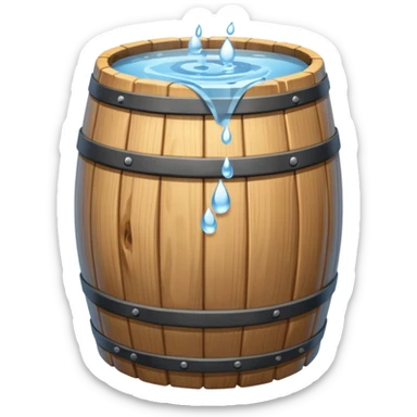 water in barrel before sticker