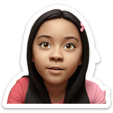 realistic portrait of girl sticker