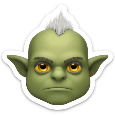 Gremlin with white mohawk sticker
