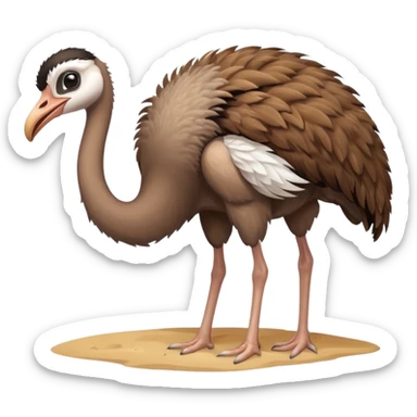 Ostrich with head in the sand sticker