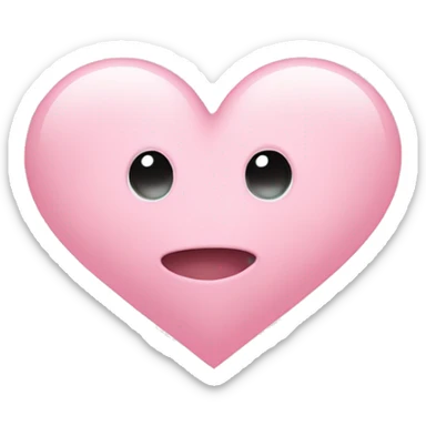 Light pink heart sticker