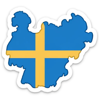 Sweden shaped country  sticker