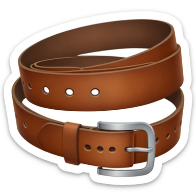 belt emoji being held in a hand sticker