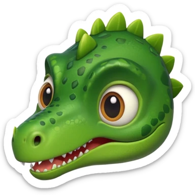 cute dinosaur head with big eyes sticker