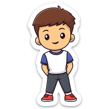 Mixed Thai&British boy,age 19 years old, Brown hair sticker