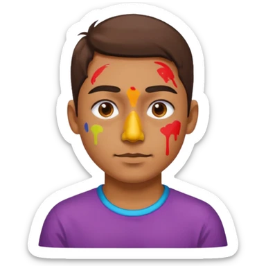 Paint on only nose, half body. sticker