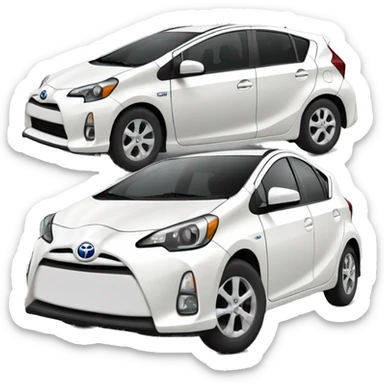 2016 white toyota Prius c sticker
