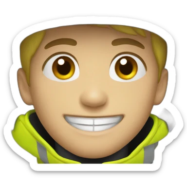 Ukrainian firefighter smile sticker