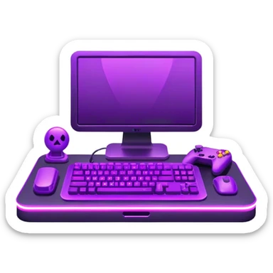 neon Purple gaming  sticker