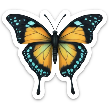 Leo print Butterfly  sticker