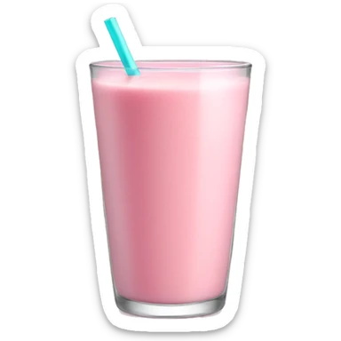 Soft pink glass of smoothie  sticker