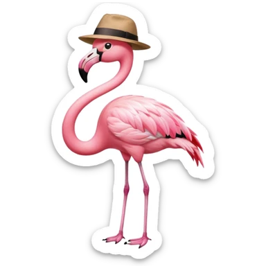 Fedora Flamingo sticker