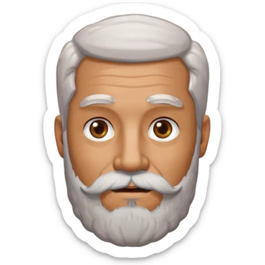 mature man with salt and pepper beard sticker