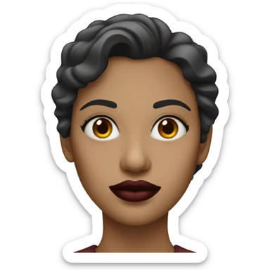 dark red lips woman sticker