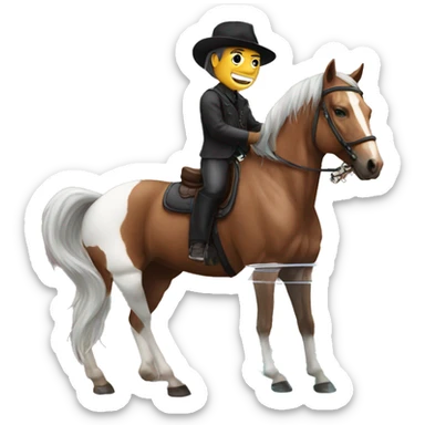 Hardy Styles with a fishbowl on a horse  sticker