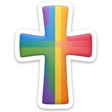 LGBT+ flag cross manji bouddhist in the middle sticker