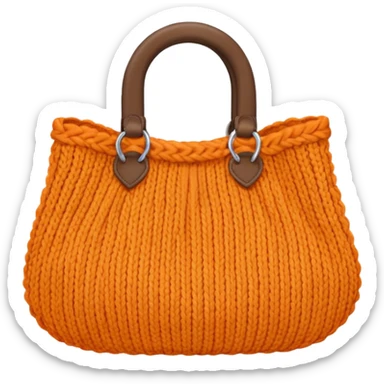orange Knitted Bag sticker