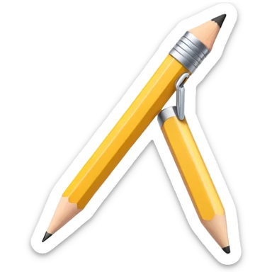 Ios Style emoji a pencil with eyebrow up sticker