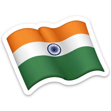 Indian flag 3d sticker