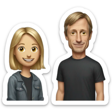 Tony Hawk and Catherine goodman sticker
