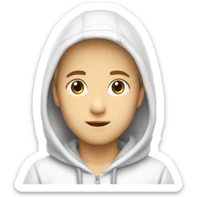 White Hokkaido with hoodie sticker