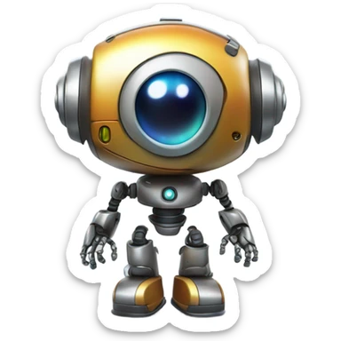 A friendly looking roboter  sticker