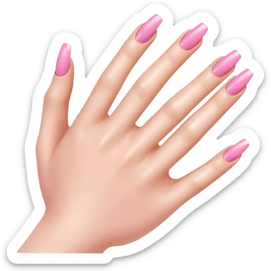Pink French tip manicure  sticker