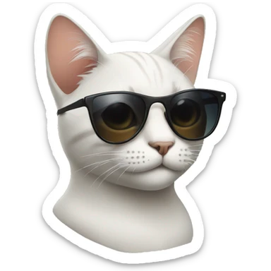 Cat with sunglasses sticker