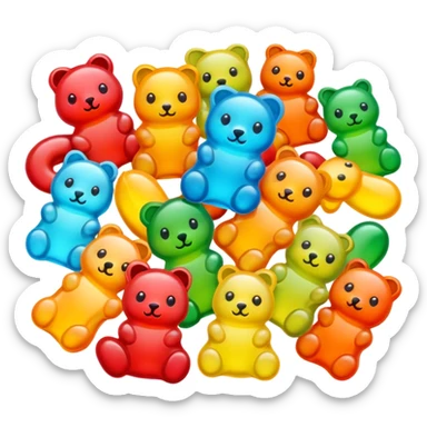 gummy animal candies sticker