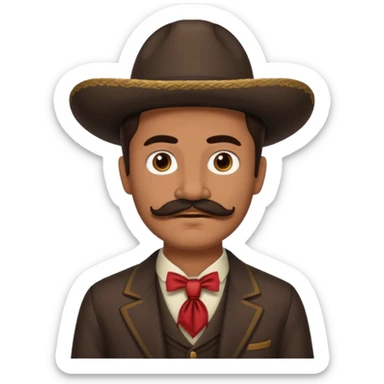 1900's mexican male sticker